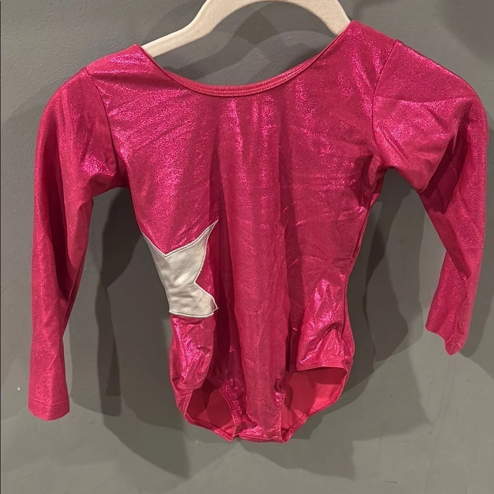 Pink and Silver Dance Costume with Shiny Finish